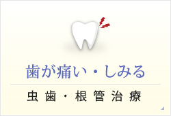 歯が痛い・しみる虫歯・根管治療